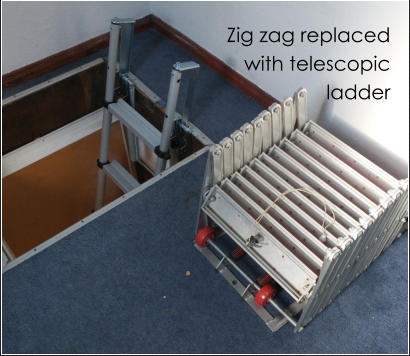 Zig zag replaced with telescopic ladder